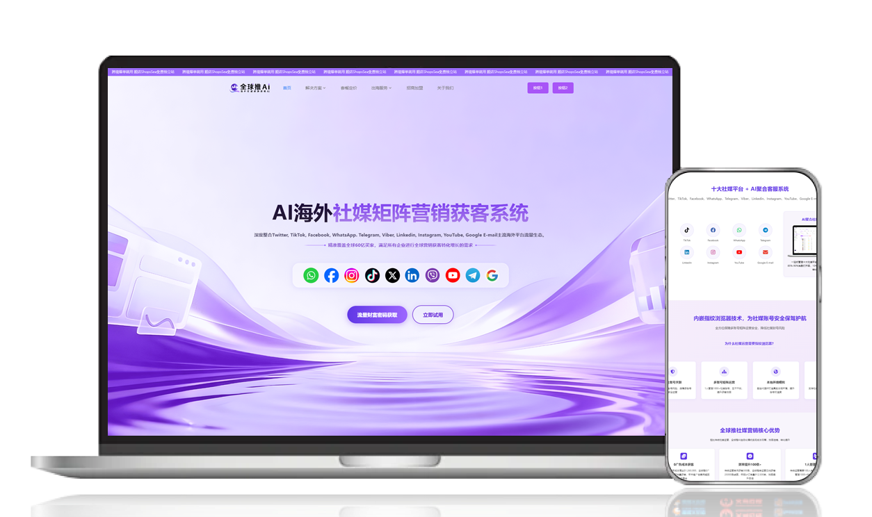 海外社媒矩阵获客AI